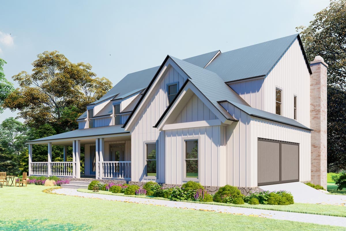 Plan 25659GE: Modern Farmhouse Plan with Wraparound Porch and Optional 2-Story Grand Room - 3261 Sq Ft - Image #7 - Country, Farmhouse, Modern Farmhouse, New American