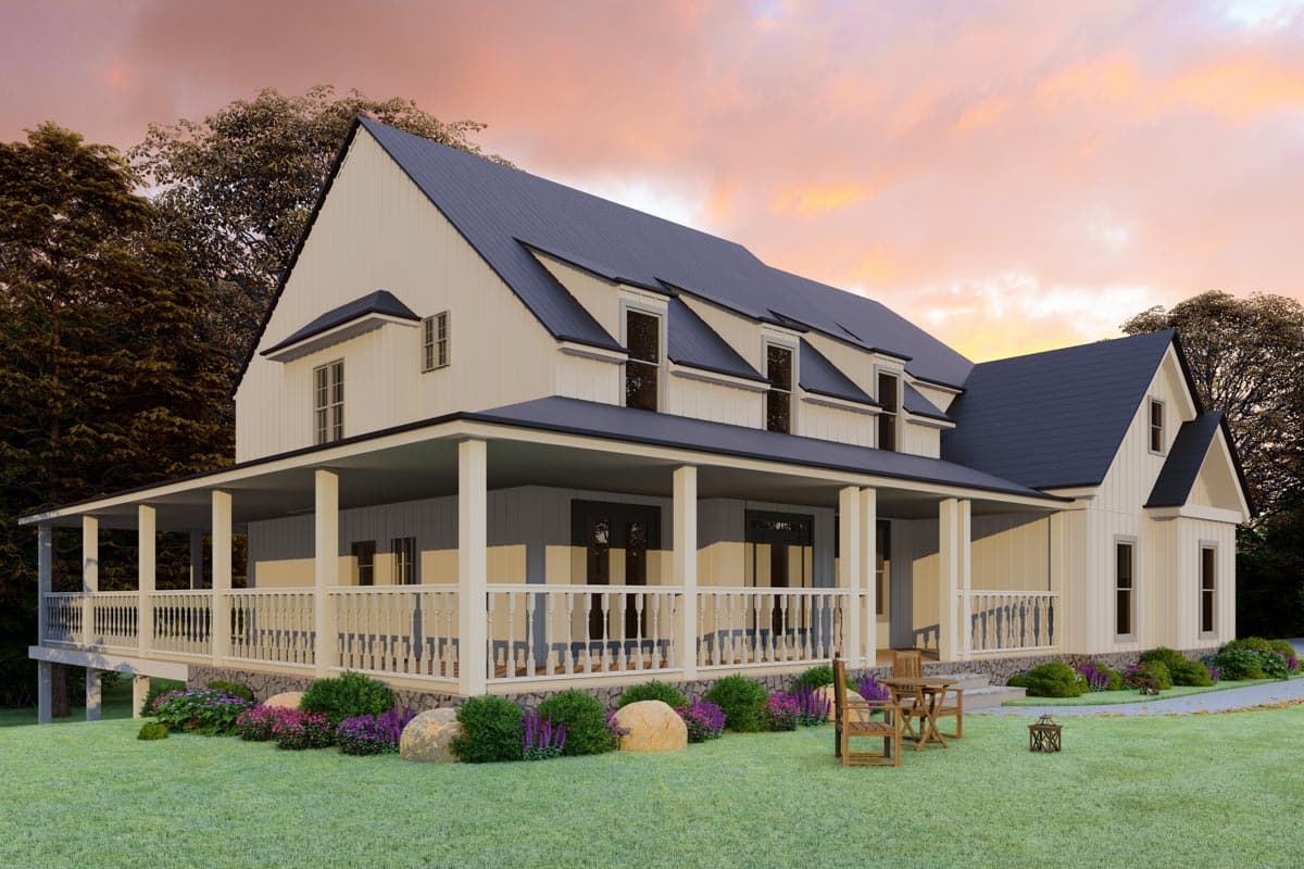 Plan 25659GE: Modern Farmhouse Plan with Wraparound Porch and Optional 2-Story Grand Room - 3261 Sq Ft - Image #17 - Country, Farmhouse, Modern Farmhouse, New American