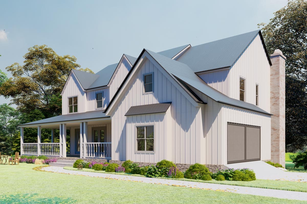 Plan 25660GE: New American House Plan with Wraparound Porch and Optional 2-Story Grand Room - 3314 Sq Ft - Image #6 - Country, Farmhouse, Modern Farmhouse, New American