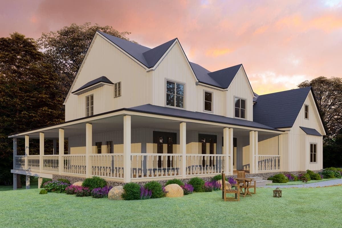 Plan 25660GE: New American House Plan with Wraparound Porch and Optional 2-Story Grand Room - 3314 Sq Ft - Image #18 - Country, Farmhouse, Modern Farmhouse, New American