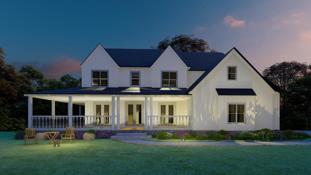 Plan 25660GE: New American House Plan with Wraparound Porch and Optional 2-Story Grand Room - 3314 Sq Ft - Image #19 - Country, Farmhouse, Modern Farmhouse, New American