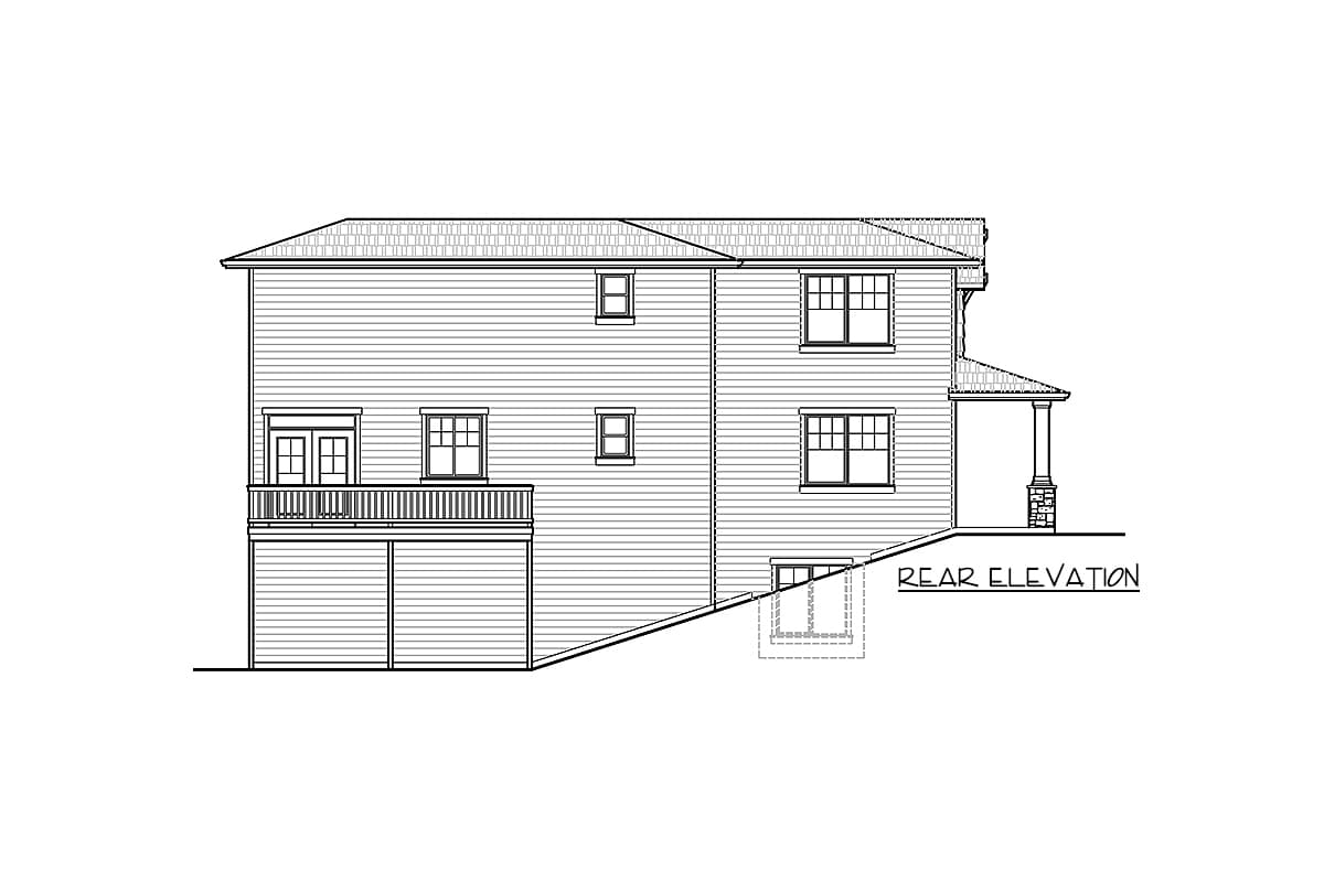 Plan 785004KPH: 4-Bed New American Two-Story House Plan with Drive-Under Garage - Image #25 - Craftsman, New American, Northwest