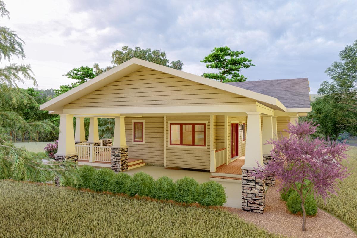 Plan 18300BE: Delightful 2-Bed Space-Saving Bungalow House Plan - 998 Sq Ft - Image #5 - Bungalow, Cottage, Craftsman, Northwest