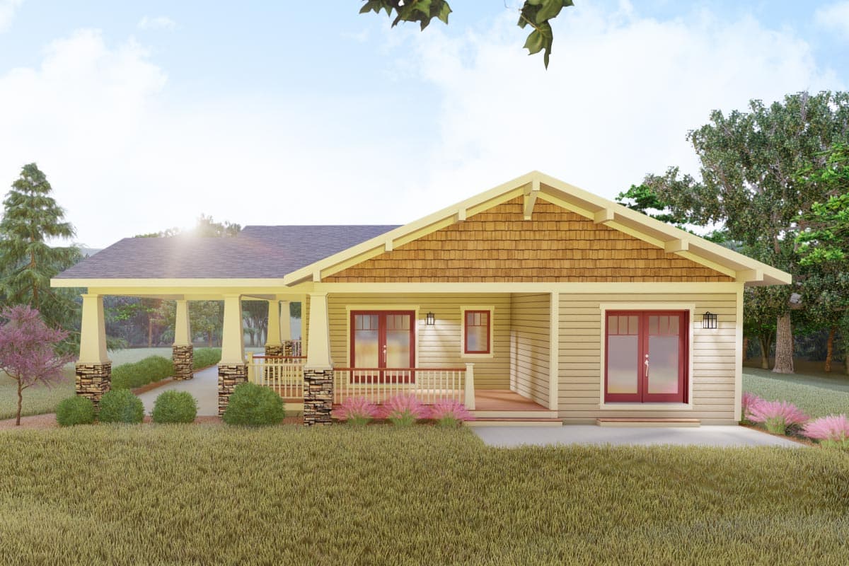 Plan 18300BE: Delightful 2-Bed Space-Saving Bungalow House Plan - 998 Sq Ft - Image #6 - Bungalow, Cottage, Craftsman, Northwest
