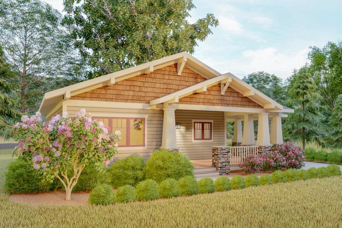 Plan 18300BE: Delightful 2-Bed Space-Saving Bungalow House Plan - 998 Sq Ft - Image #8 - Bungalow, Cottage, Craftsman, Northwest