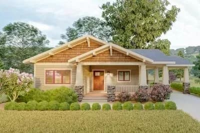 Delightful 2-Bed Space-Saving Bungalow House Plan - 998 Sq Ft