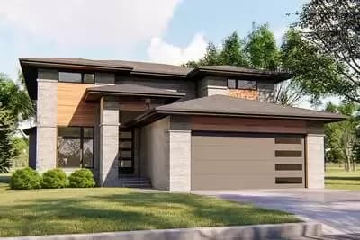 4-Bed Modern-Prairie-Style House Plan