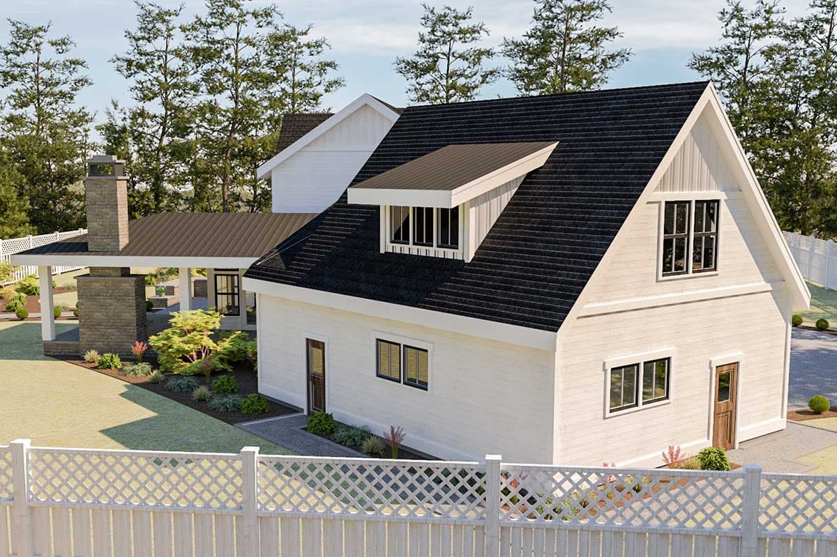 Plan 280023JWD: Beautiful 5-Bed Modern Farmhouse Plan with Angled 2-Car Garage - Image #4 - Country, Farmhouse, Modern Farmhouse, New American