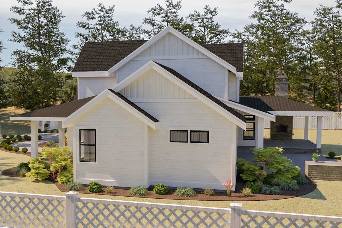 Plan 280023JWD: Beautiful 5-Bed Modern Farmhouse Plan with Angled 2-Car Garage - Image #5 - Country, Farmhouse, Modern Farmhouse, New American