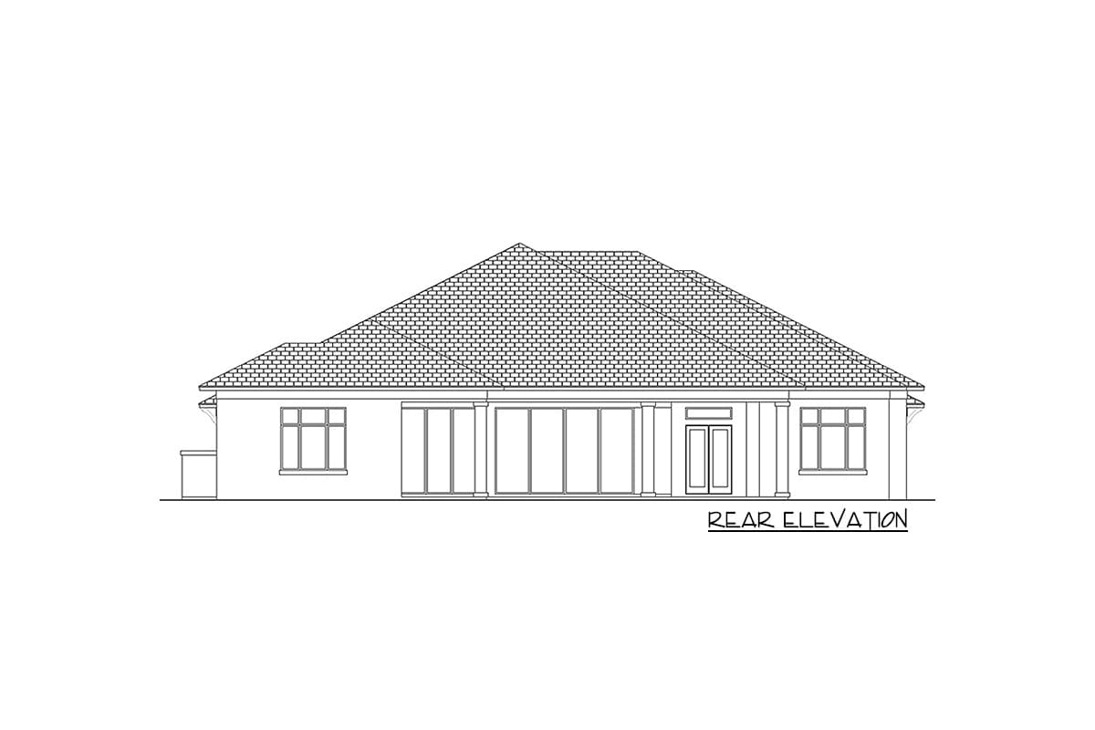 Plan 86072BS: Luxurious 4-Bed Coastal Contemporary House Plan with Golf Cart Garage and Outdoor Kitchen - 4298 Sq  - Image #9 - Coastal, European, Florida-Style, Transitional, Vacation