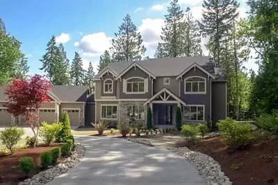 Craftsman 4-Bed House Plan with 4-Car Garage and Media Room
