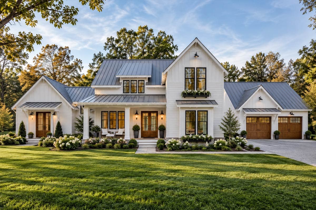 Modern Farmhouse Plan with Private Master Wing - 2542 Sq Ft