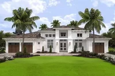 Gorgeous 4-Bed Contemporary House Plan with Expansive Covered Lanai