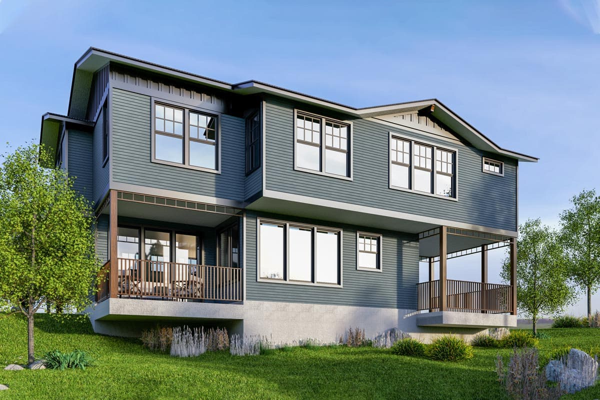 Plan 93105EL: Exclusive 3-Bed House Plan with Game Room and Carport - Image #45 - Contemporary, Northwest, Traditional, Vacation