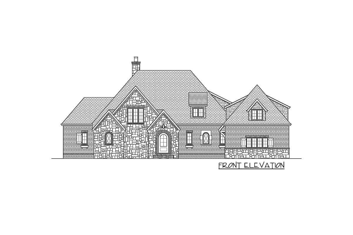 Plan 93107EL: Exclusive 4-Bed European House Plan with Detached Nanny Suite - Image #63 - European, Traditional