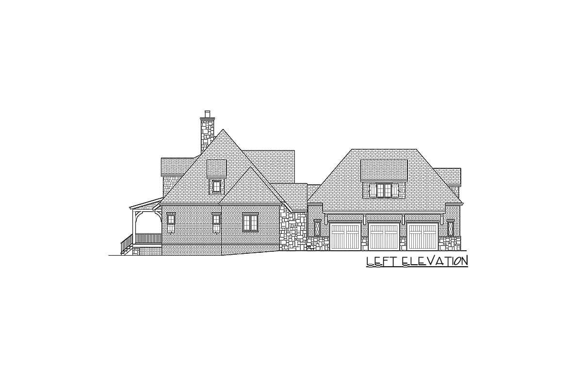 Plan 93107EL: Exclusive 4-Bed European House Plan with Detached Nanny Suite - Image #64 - European, Traditional