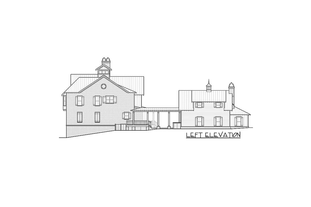 Plan 93109EL: Exclusive 4-Bed House Plan with Detached In-Law Suite - Image #10 - Country, Southern, Southern Traditional, Traditional