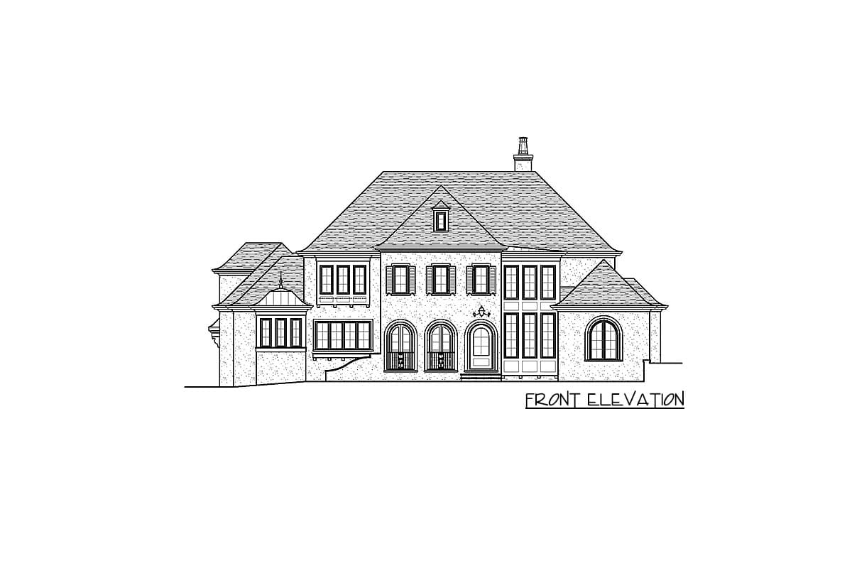 Plan 93111EL: Exclusive 4-Bed Contemporary House Plan with a Covered Veranda and a Courtyard - Image #17 - Contemporary, European, Transitional