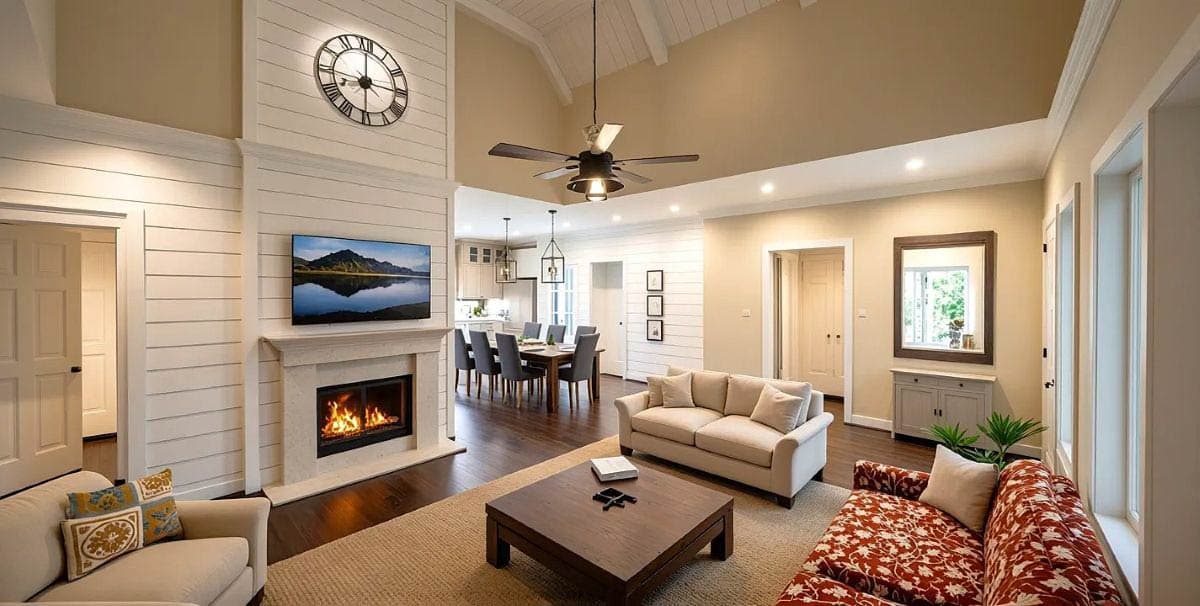 Plan 28932JJ: Modern Farmhouse Cottage Plan with Two Master Suites and a Detached 2-Car Garage - Image #4 - Cottage, Country, Modern Farmhouse, New American, Traditional