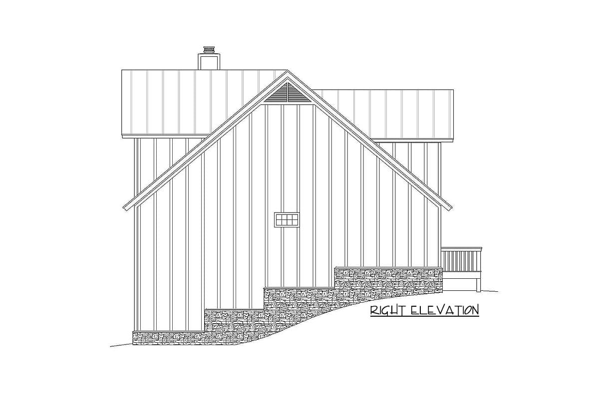 Plan 68578VR: 3-Bedroom House Plan with Two Master Suites for the Sloping Lot - Image #4 - Mountain, New American