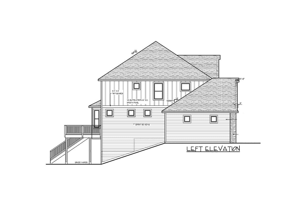 Plan 73399HS: 4-Bed New American House Plan With Lower Level Expansion - 3139 Sq Ft - Image #77 - Country, Craftsman, Northwest