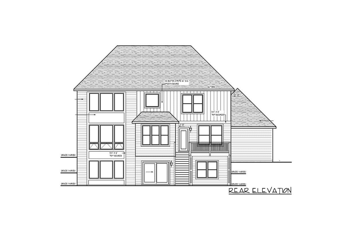 Plan 73399HS: 4-Bed New American House Plan With Lower Level Expansion - 3139 Sq Ft - Image #75 - Country, Craftsman, Northwest