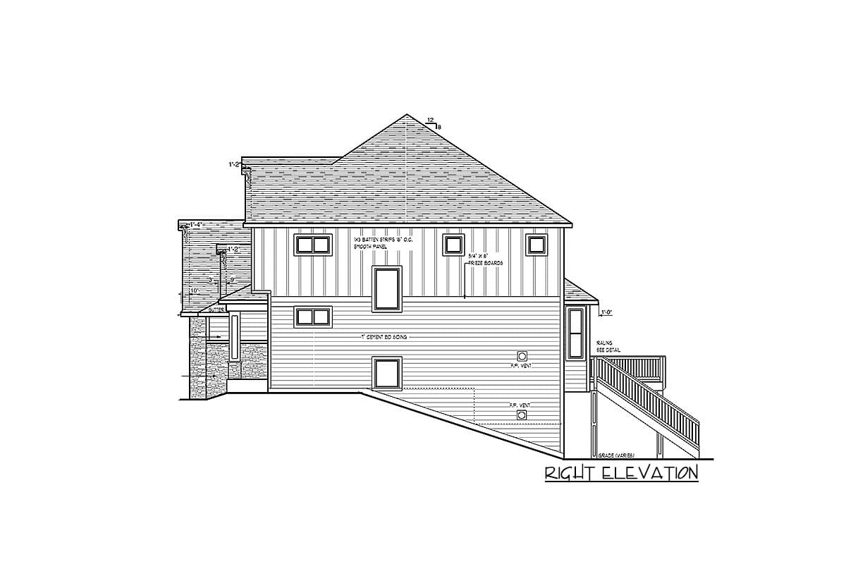 Plan 73399HS: 4-Bed New American House Plan With Lower Level Expansion - 3139 Sq Ft - Image #76 - Country, Craftsman, Northwest
