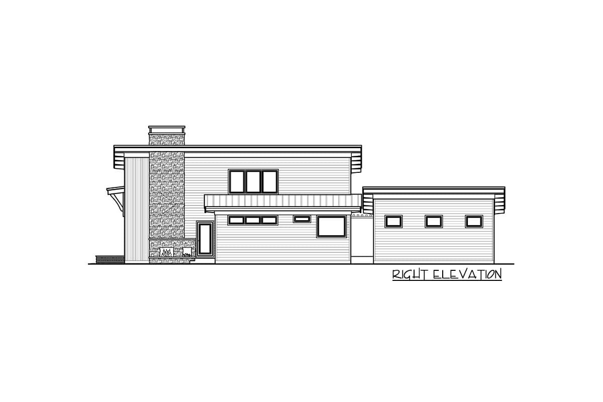 Plan 280024JWD: Splendid Contemporary House Plan with Detached Garage - 2102 Sq Ft - Image #89 - Contemporary, Mid Century Modern, Modern, Northwest