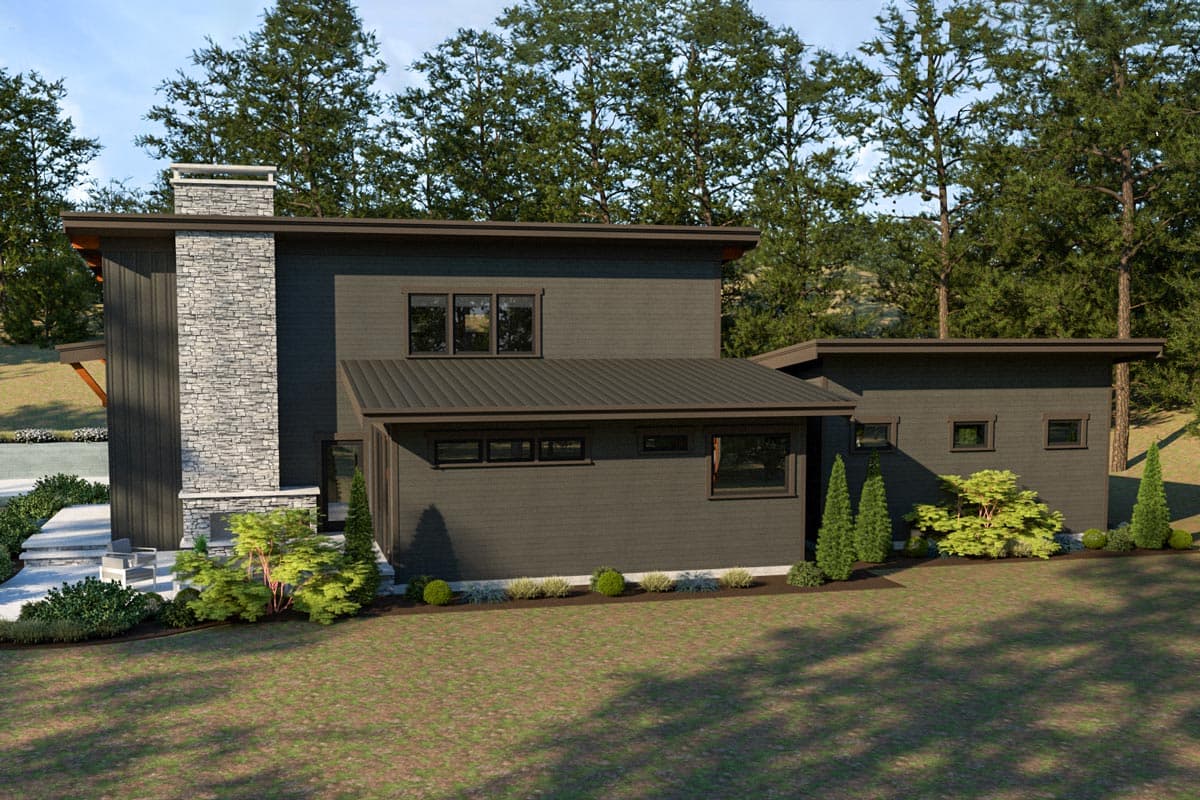 Plan 280024JWD: Splendid Contemporary House Plan with Detached Garage - 2102 Sq Ft - Image #83 - Contemporary, Mid Century Modern, Modern, Northwest