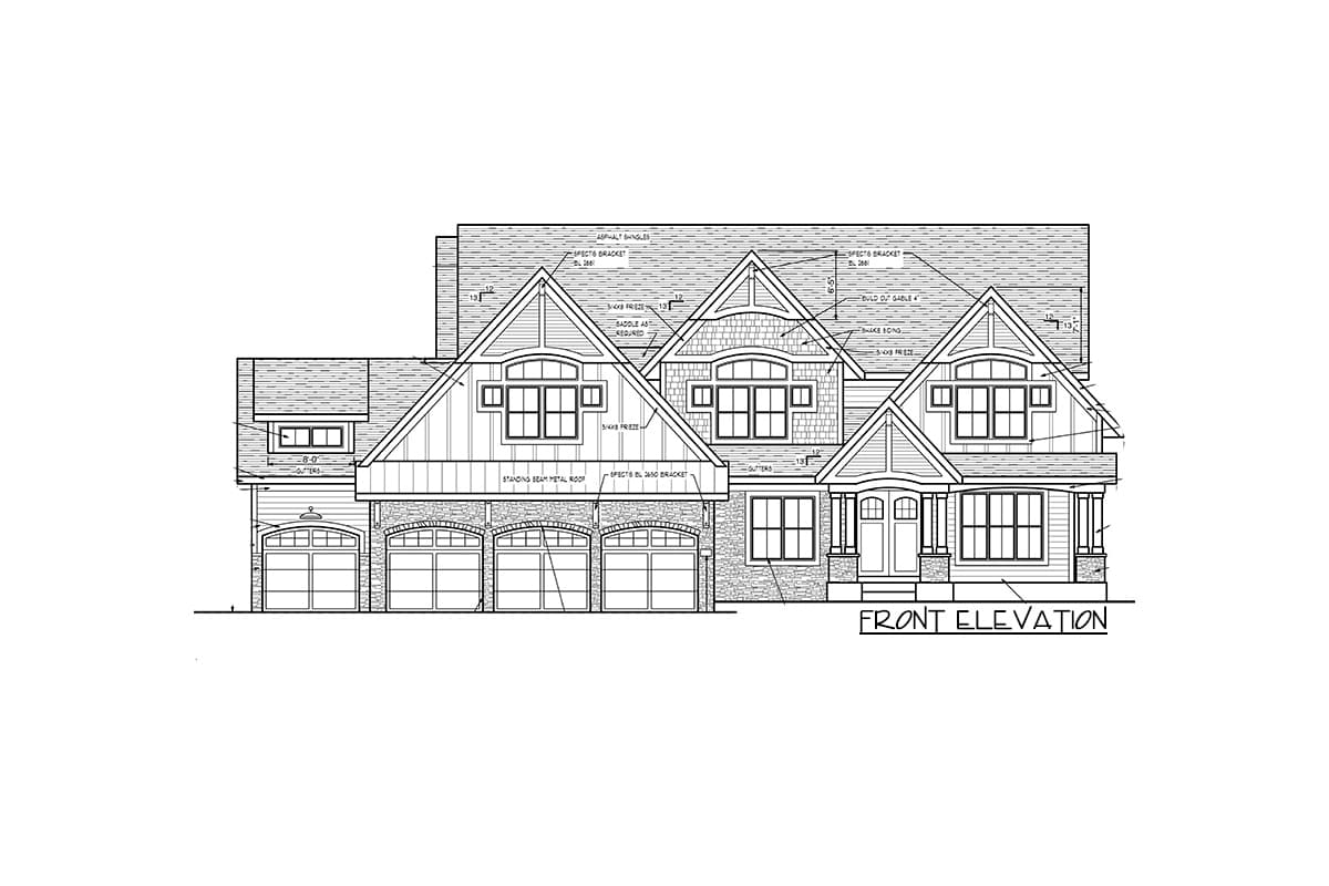 Plan 73401HS: Luxury Home Plan with 4-Season Porch and Indoor Sport Court - Image #104 - Craftsman, New American, Northwest