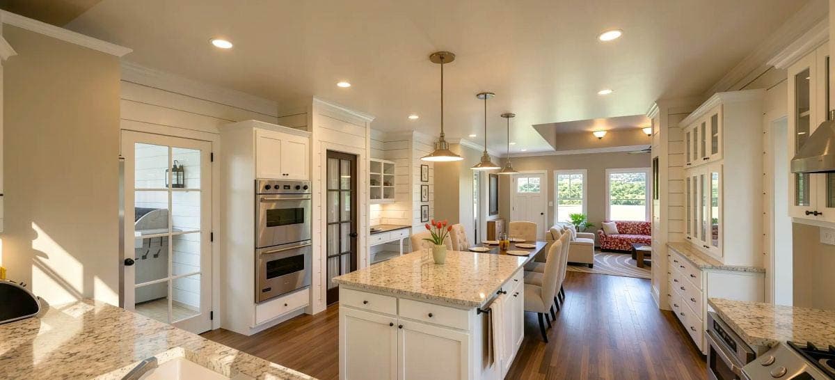 Plan 28933JJ: Modern Farmhouse Plan with Attached Garage In Back - 1809 Sq Ft - Image #5 - Cottage, Country, Farmhouse, Modern Farmhouse, New American, Traditional