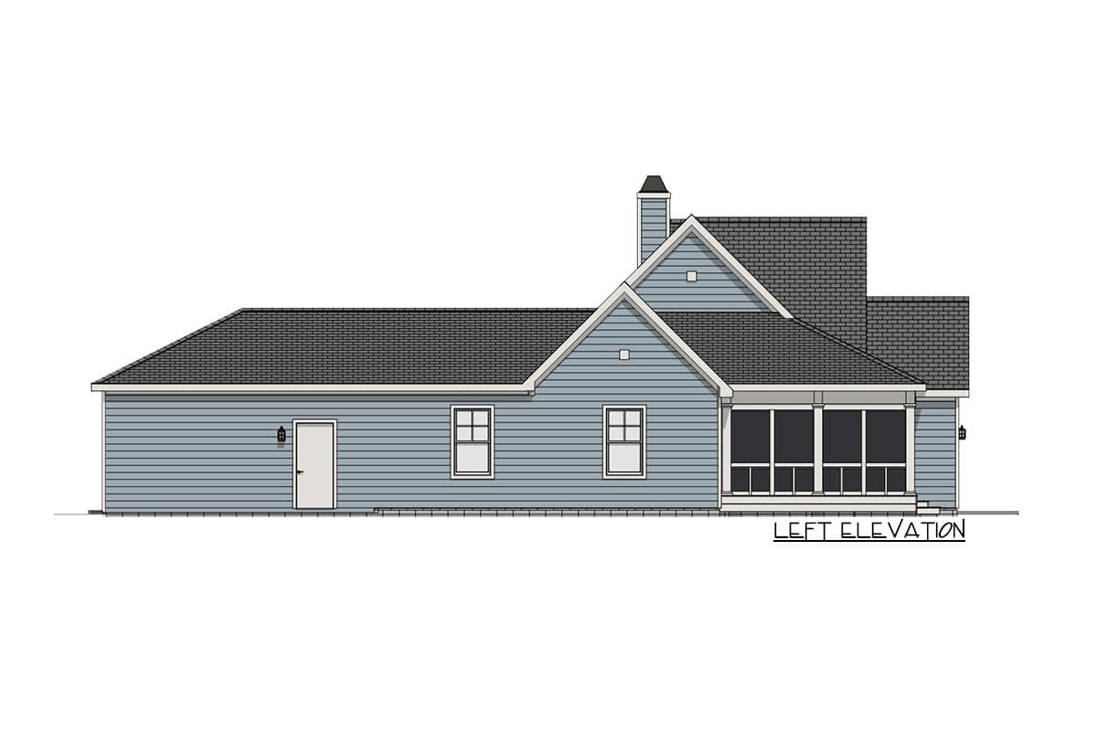 Plan 28933JJ: Modern Farmhouse Plan with Attached Garage In Back - 1809 Sq Ft - Image #11 - Cottage, Country, Farmhouse, Modern Farmhouse, New American, Traditional