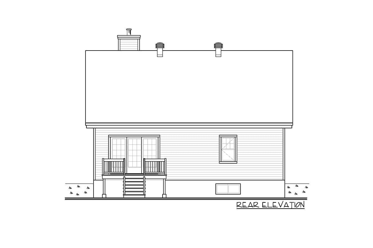 Plan 22537DR: One-Story 2-Bed House Plan with an Open Floor Plan - Image #8 - Cottage, Craftsman, New American, Traditional