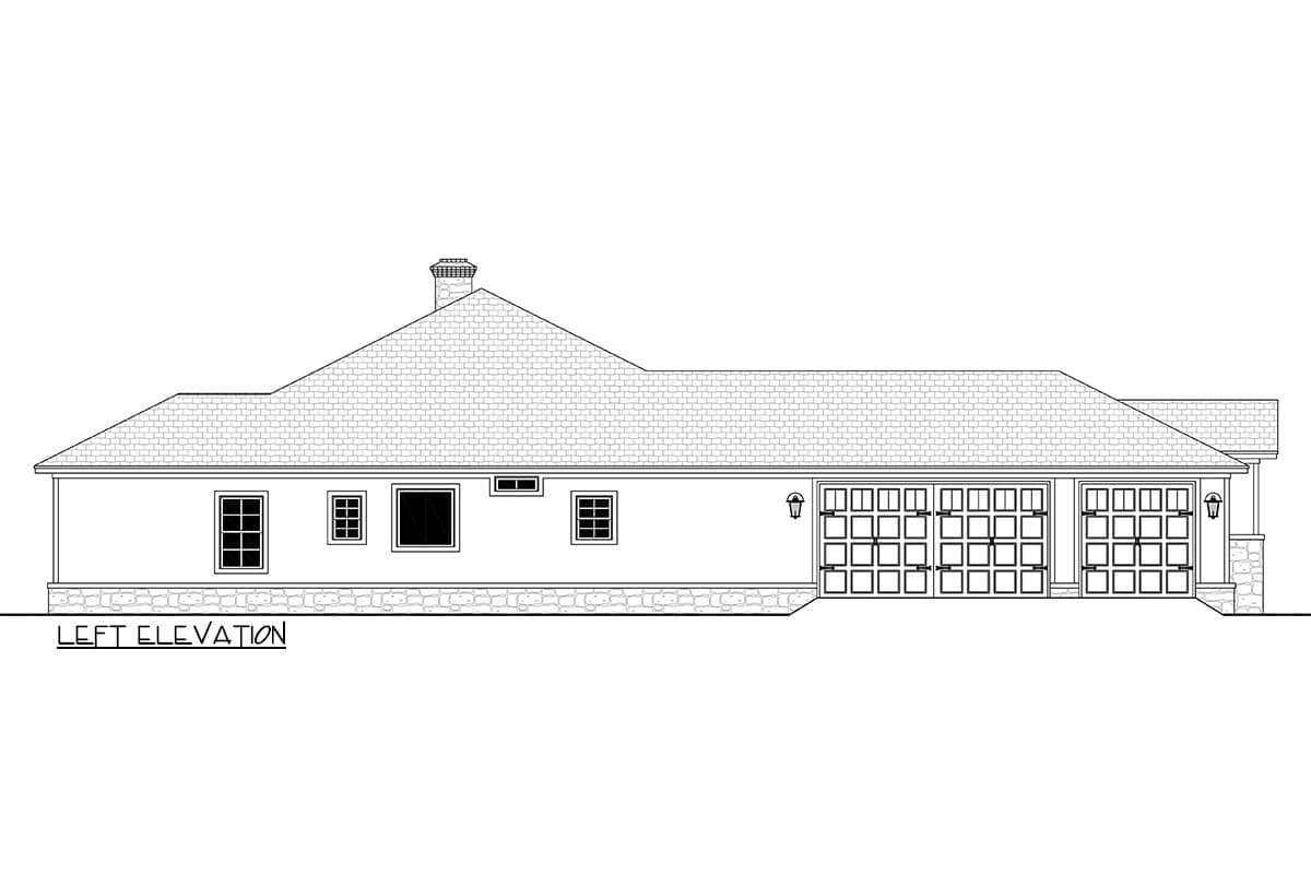 Plan 51795HZ: One-Story Living 4-Bed Texas-Style Ranch Home Plan - 3044 Sq Ft - Image #34 - Country, Hill Country, New American, Ranch, Traditional
