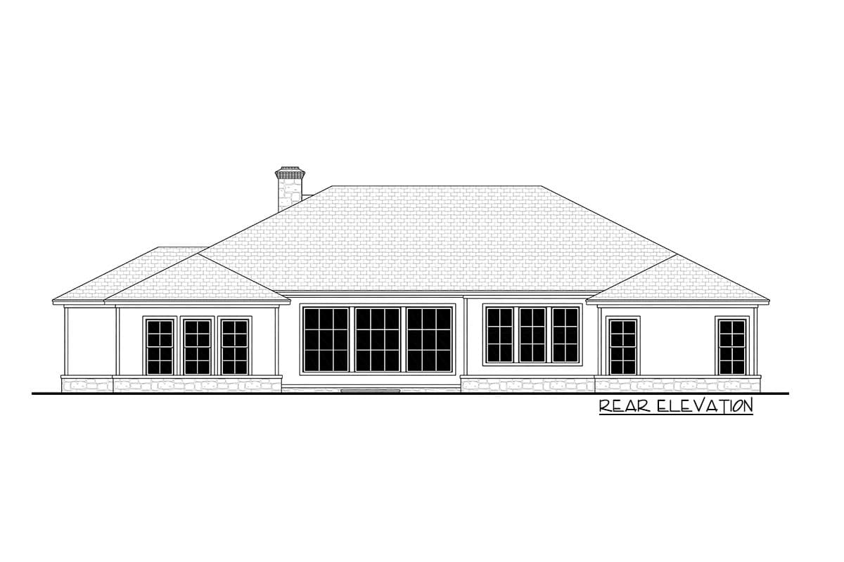 Plan 51795HZ: One-Story Living 4-Bed Texas-Style Ranch Home Plan - 3044 Sq Ft - Image #35 - Country, Hill Country, New American, Ranch, Traditional