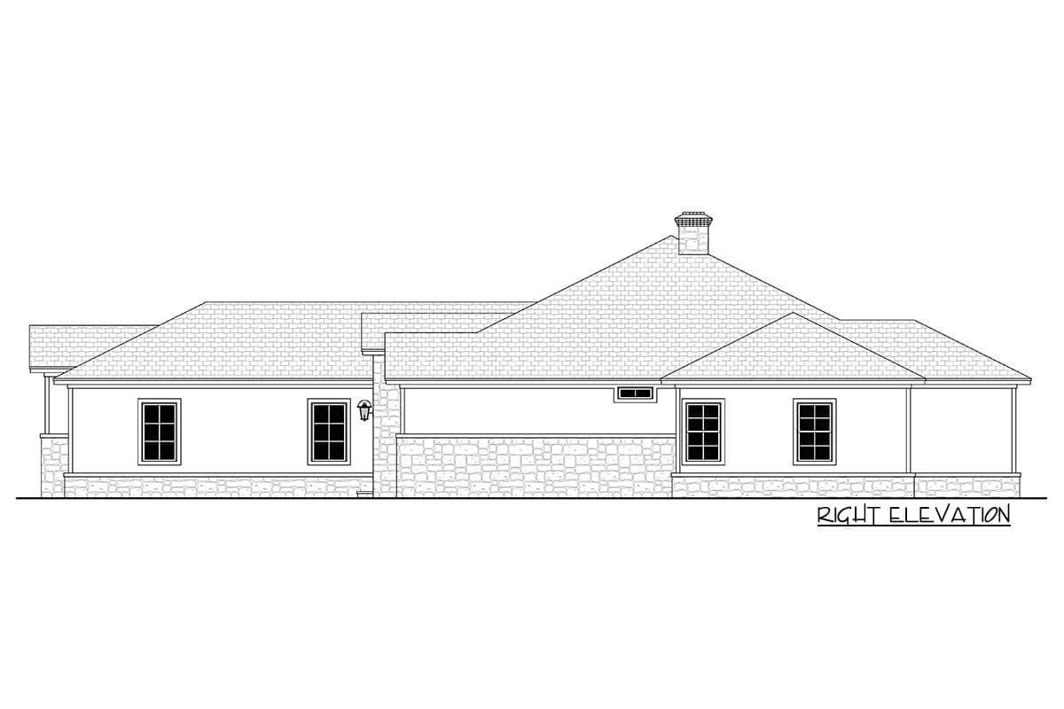 Plan 51795HZ: One-Story Living 4-Bed Texas-Style Ranch Home Plan - 3044 Sq Ft - Image #36 - Country, Hill Country, New American, Ranch, Traditional