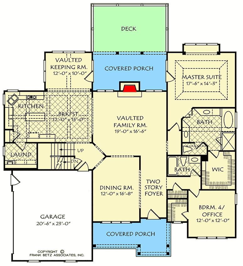 Plan 710004BTZ: 2-Story Traditional House Plan with Flexible Floor Plan - Floor Plan - Main Level - European, Traditional, Tudor