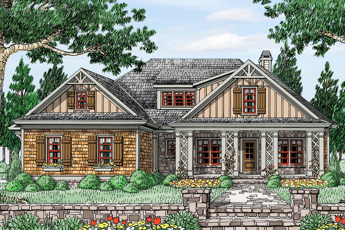 Plan 710006BTZ: Classic Craftsman House Plan with Private Master Suite - 2295 Sq Ft - Image #8 - Country, Craftsman, New American