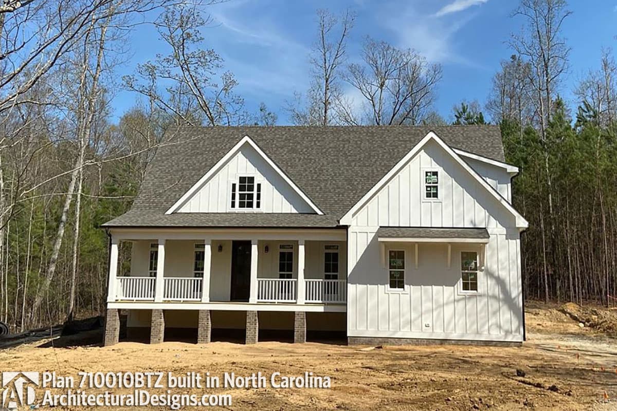 build gallery item - Architectural Designs House Plan 710010BTZ Comes to life in North Carolina