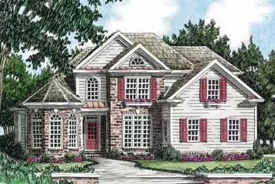 4-Bed Master-On-Main House Plan with Gazebo-Style Bay