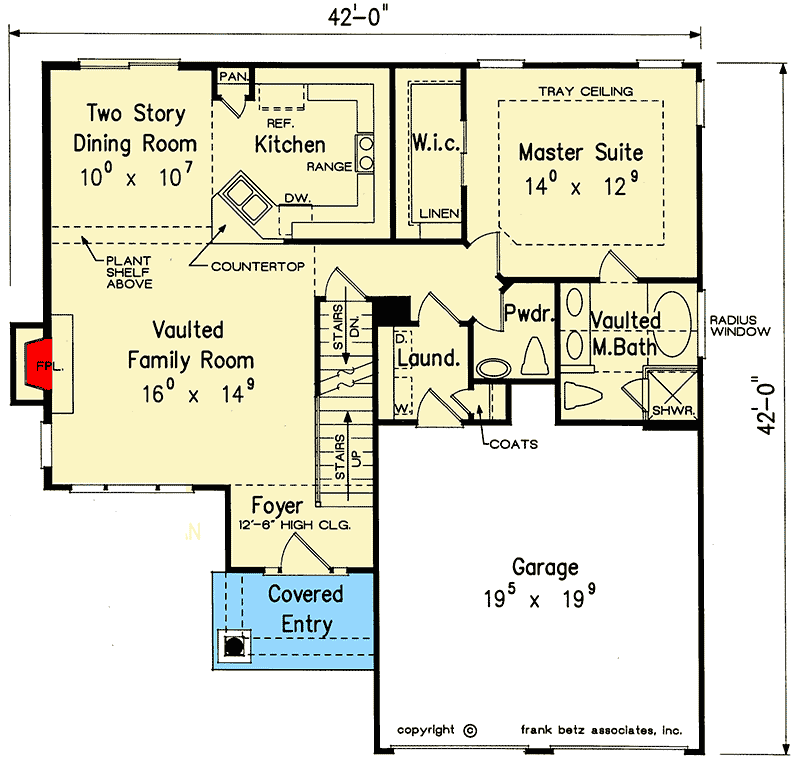 Plan 710019BTZ: Traditional House Plan with a Brick and Stucco Exterior - Floor Plan - Main Level - Southern, Traditional