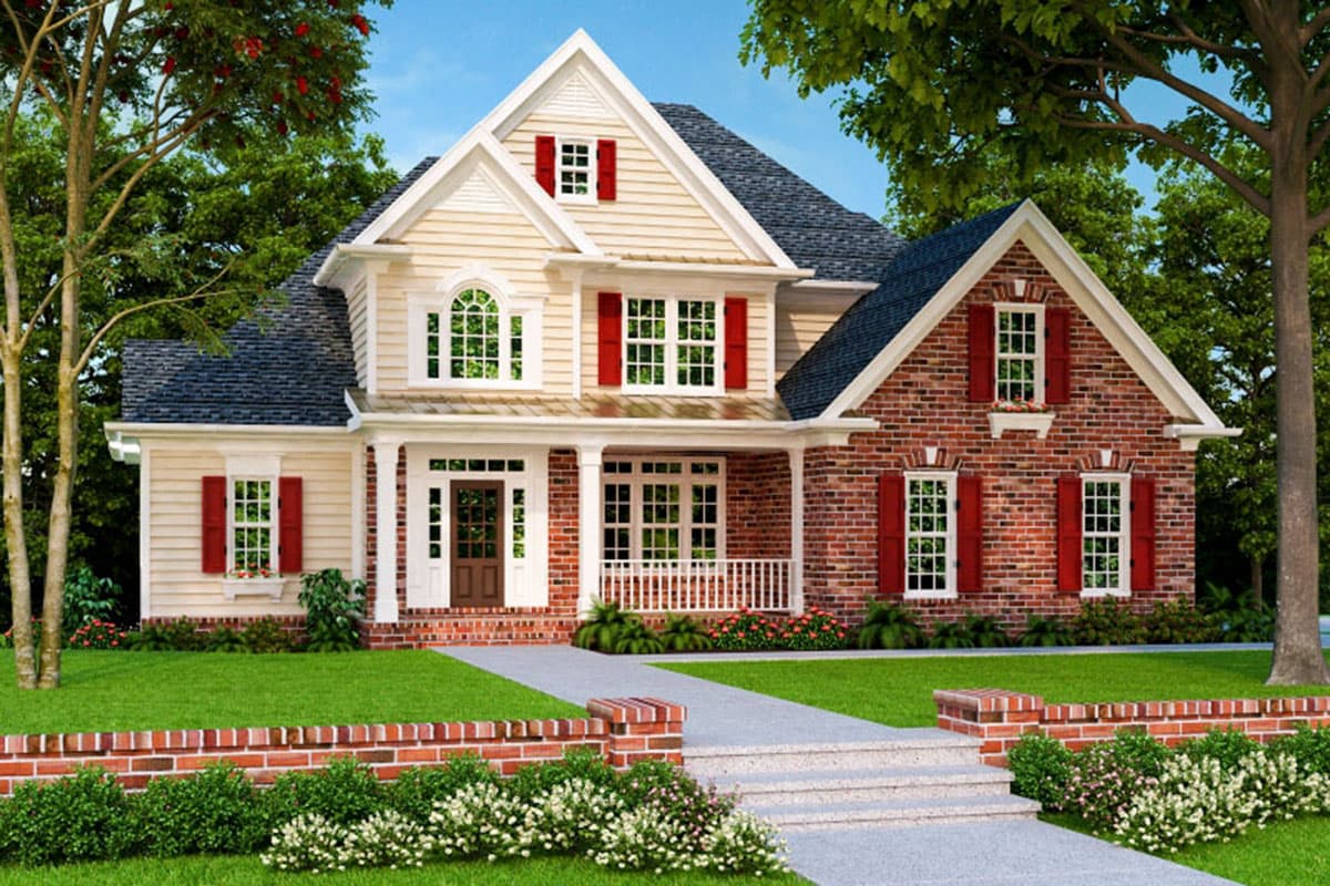 Plan 710021BTZ: 4-Bed House Plan with Brick and Classic Siding - Image #10 - Country, Traditional