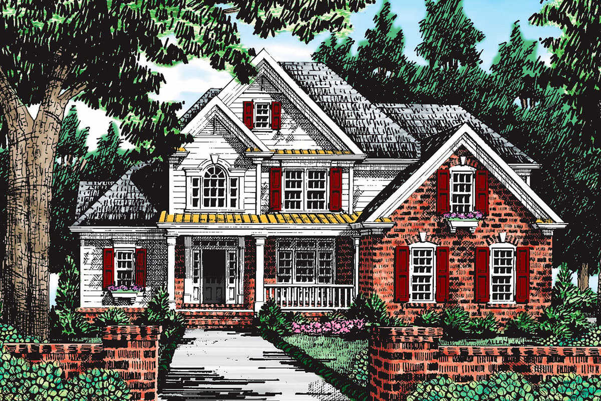 Plan 710021BTZ: 4-Bed House Plan with Brick and Classic Siding - Image #11 - Country, Traditional