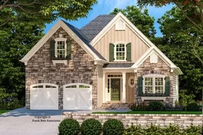 2-Story Home Plan with Open Floor Plan