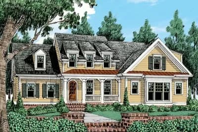 Modern Farmhouse Plan with Gable and Shed Dormers