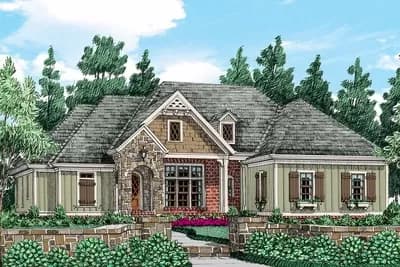 Attractive House Plan with Beamed, Coffered and Vaulted Ceilings