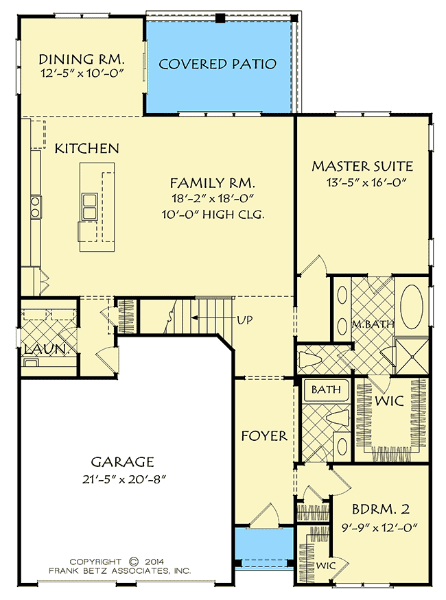 Plan 710040BTZ: 4-Bed House Plan with Large Upstairs Bonus Room - Floor Plan - Main Level - New American, Traditional