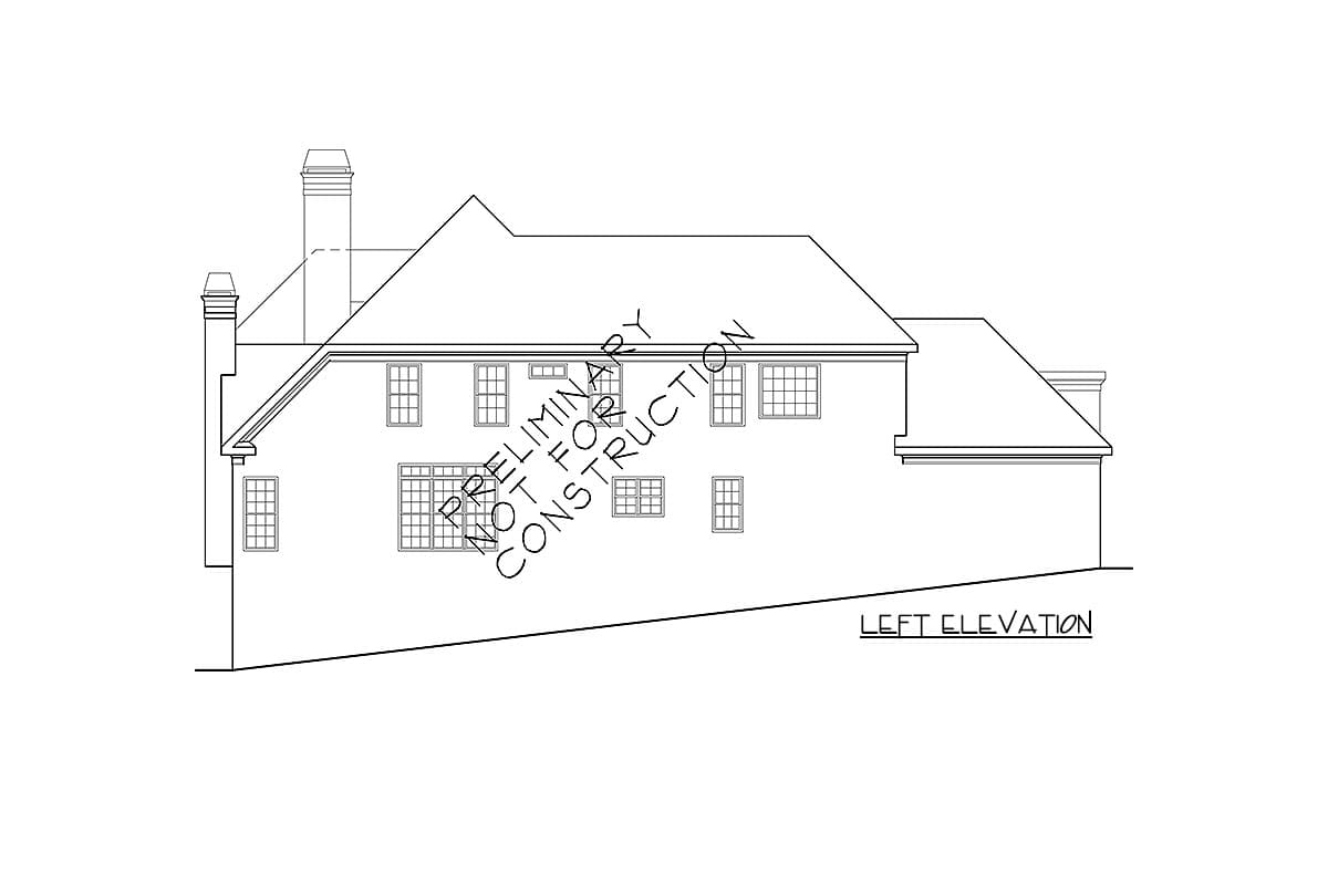 Plan 710041BTZ: Luxury Home Plan with Stone Turret and 3-Car Courtyard-Style Garage - Image #17 - European, Traditional