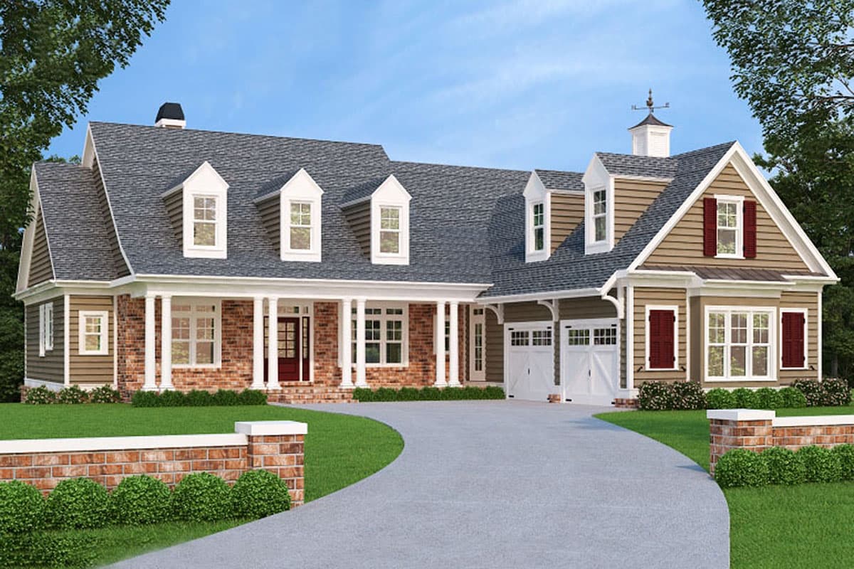 Plan 710048BTZ: 2-Story Country House Plan with Optional Bonus Room Above Garage - Image #16 - Country, Farmhouse, Traditional