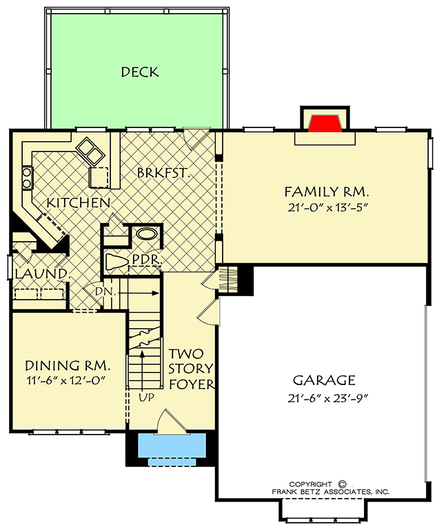 Plan 710051BTZ: New American House Plan with Alternate Exterior Options - Floor Plan - Main Level - New American, Southern, Traditional